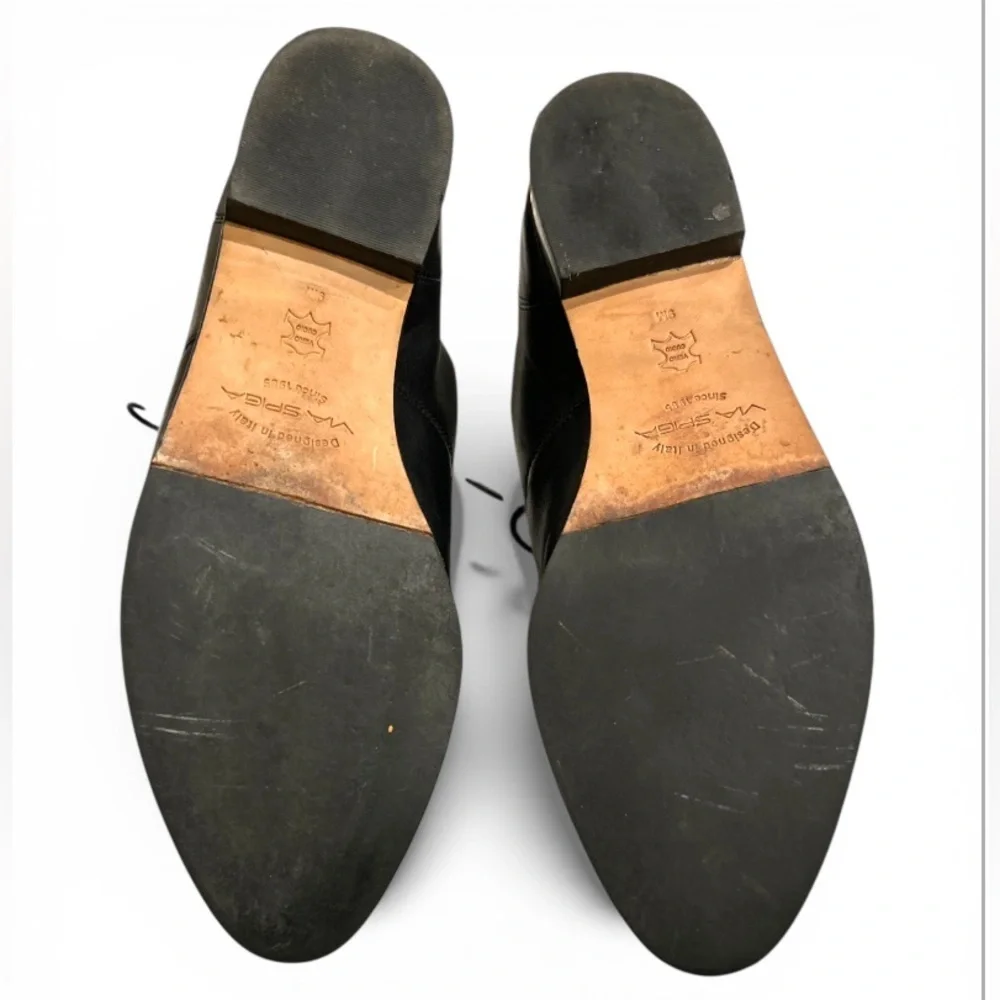 🏷️ Via Spiga Black Leather Men's Oxfords
